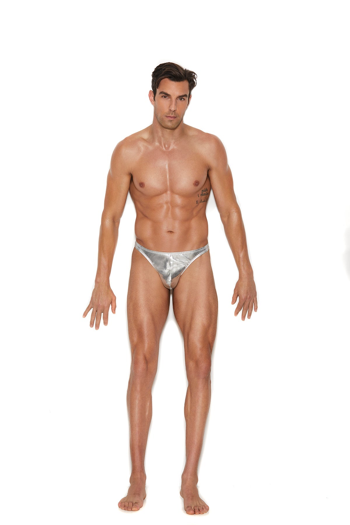 Men's lamé thong.