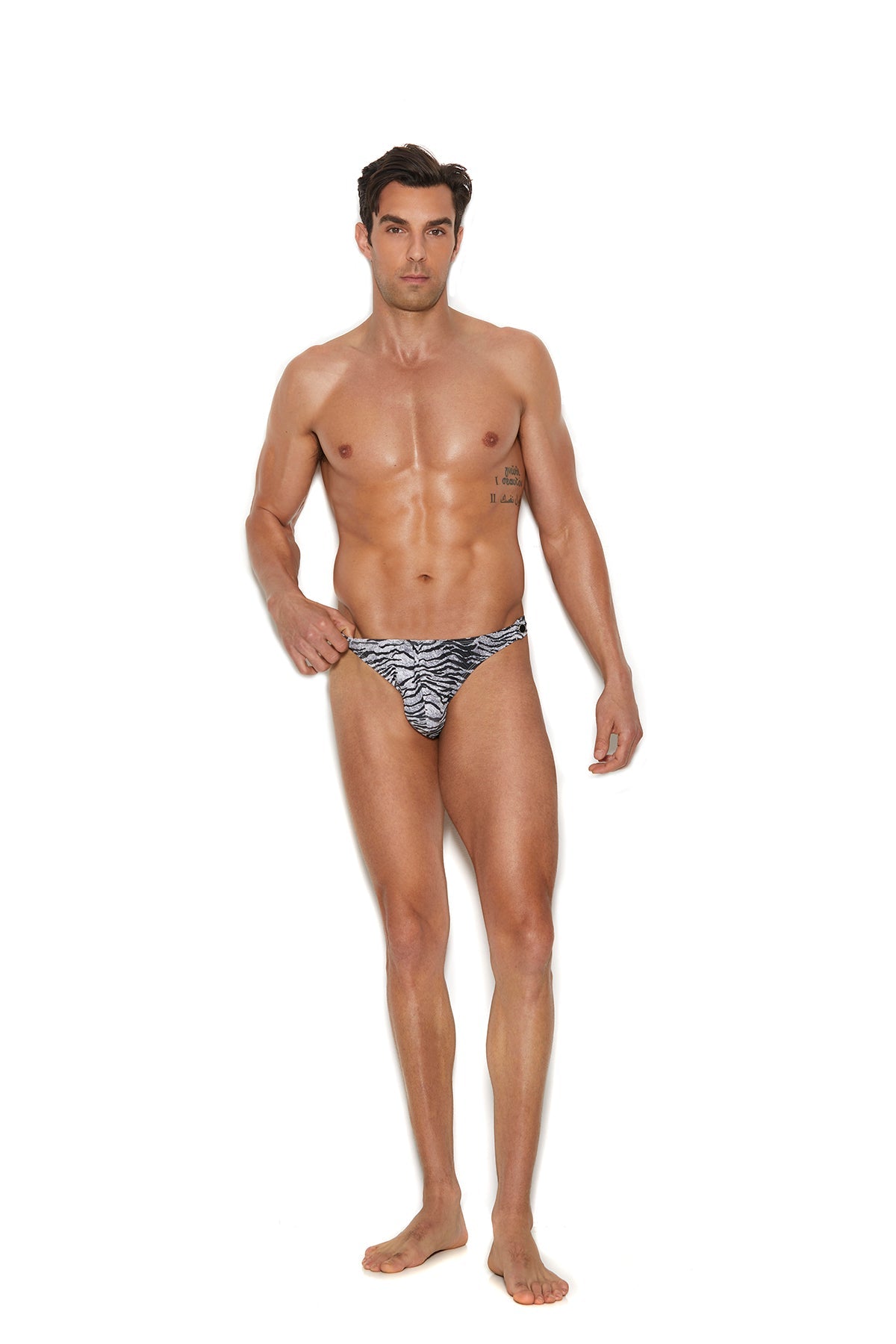 Men's snap closure thong. 
